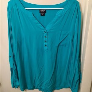 Torrid Light Teal Blouse